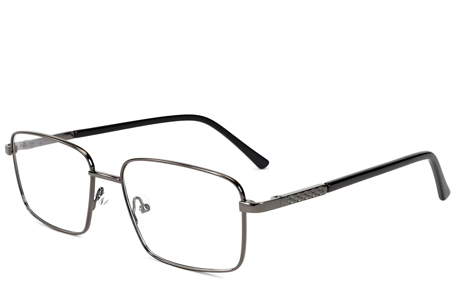 Rechteckige graue Metallbrille #BS2012-1551