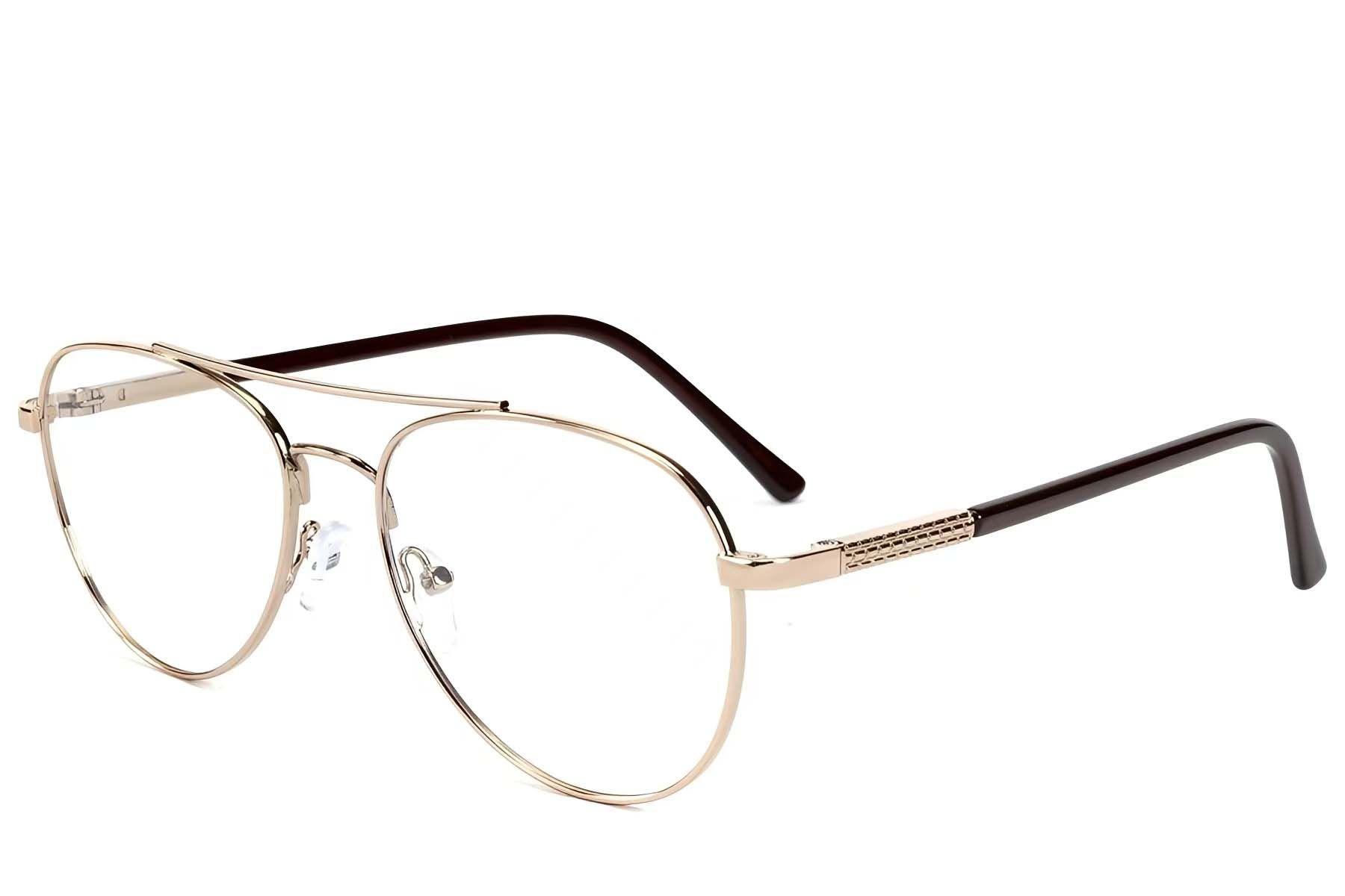 Aviator Golden Metal Glasses #BS2012-1552