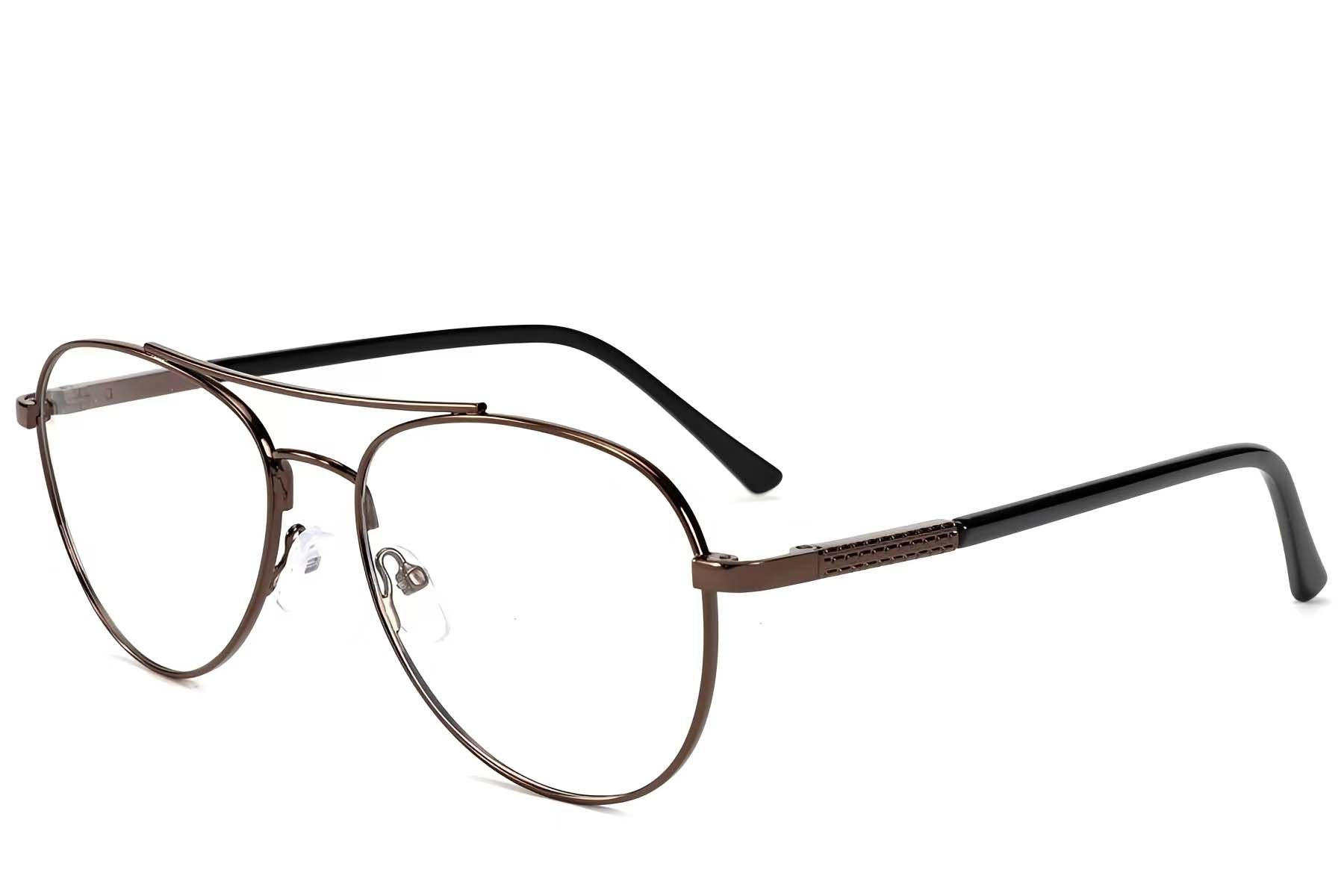Aviator Bruine Metalen Bril #BS2012-1553