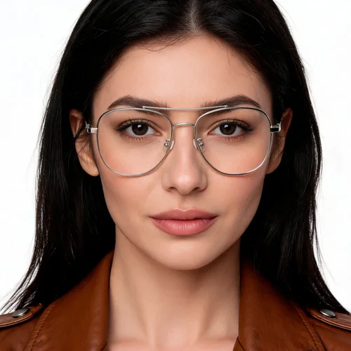 Lunettes aviateur en métal argenté #BS2012-1554