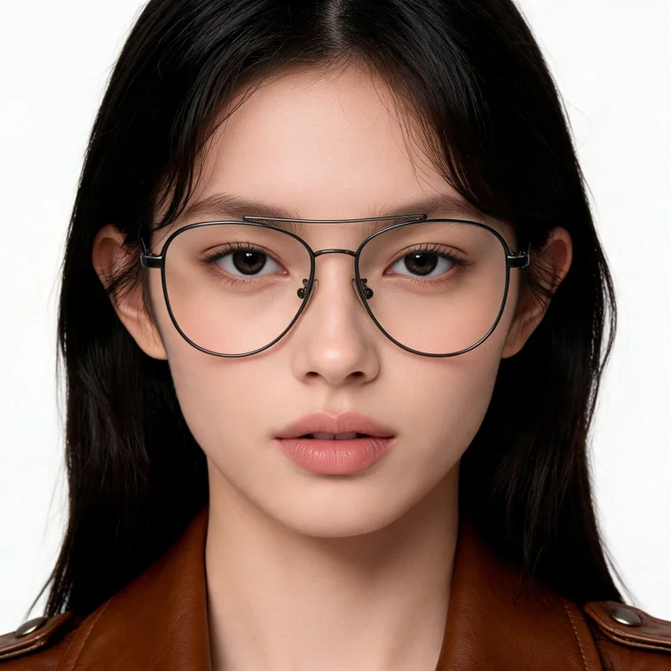 Lunettes aviateur en métal gris #BS2012-1556