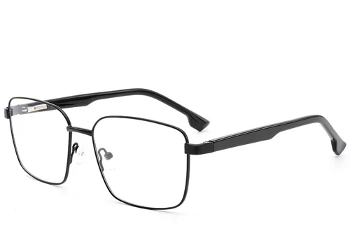 Lunettes rectangulaires en métal noir #BS2012-1557