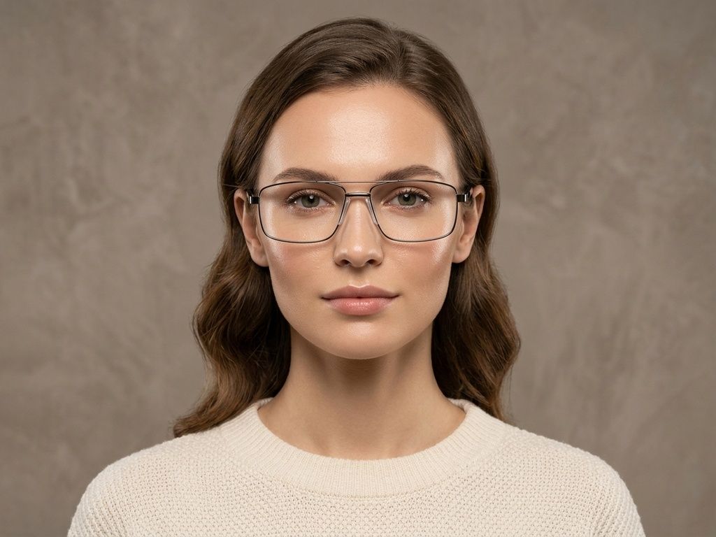Aviator Grey Metal Glasses #BS2012-1564