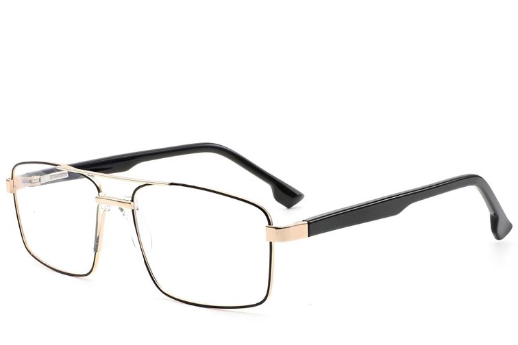 Aviator Black Metal Glasses #BS2012-1568