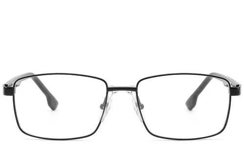 Lunettes rectangulaires en métal noir #BS2012-1569