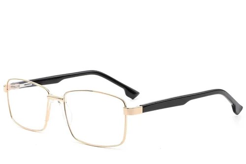 Lunettes rectangulaires en métal doré #BS2012-1571