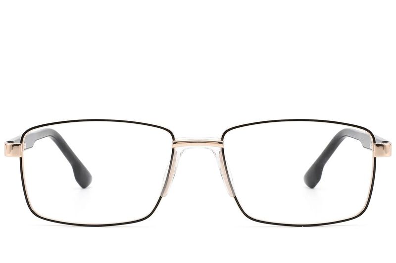 Rectangular Black Metal Glasses #BS2012-1574