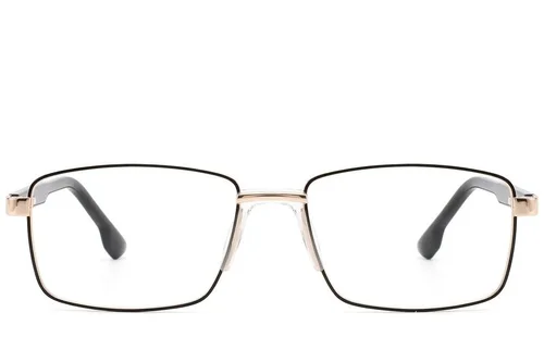 Lunettes rectangulaires en métal noir #BS2012-1574