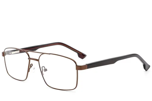Lunettes aviateur en métal marron #BS2012-1578