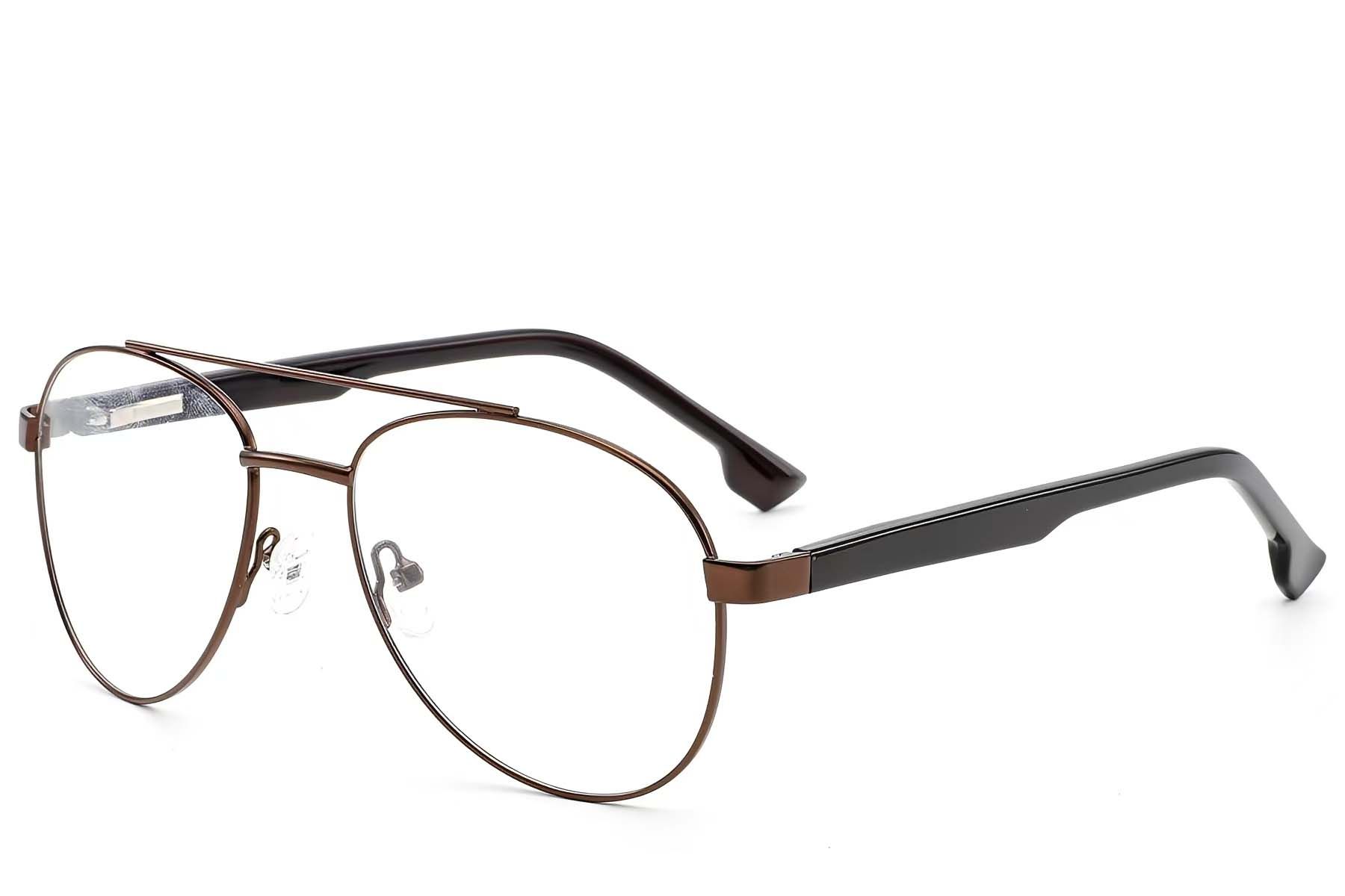 Lunettes aviateur en métal marron #BS2012-1584