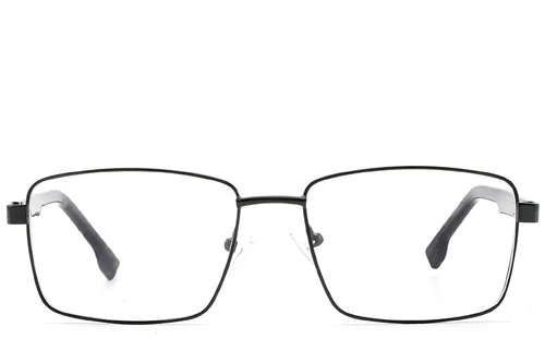 Lunettes rectangulaires en métal noir #BS2012-1587