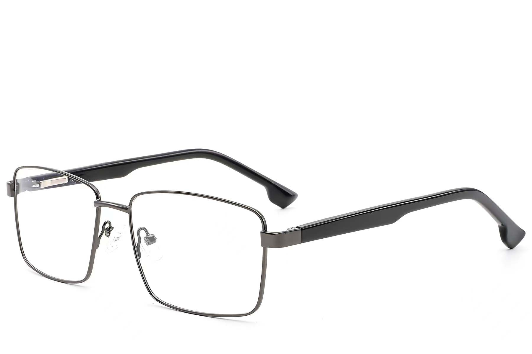 Rechteckige graue Metallbrille #BS2012-1588