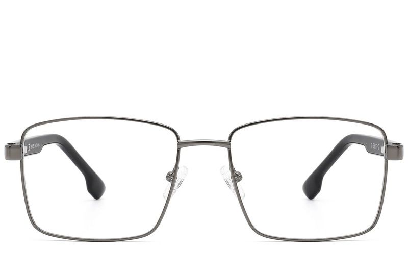Rechteckige graue Metallbrille #BS2012-1588