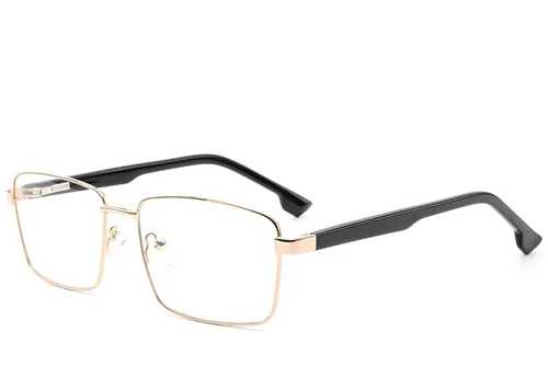 Lunettes rectangulaires en métal doré #BS2012-1589
