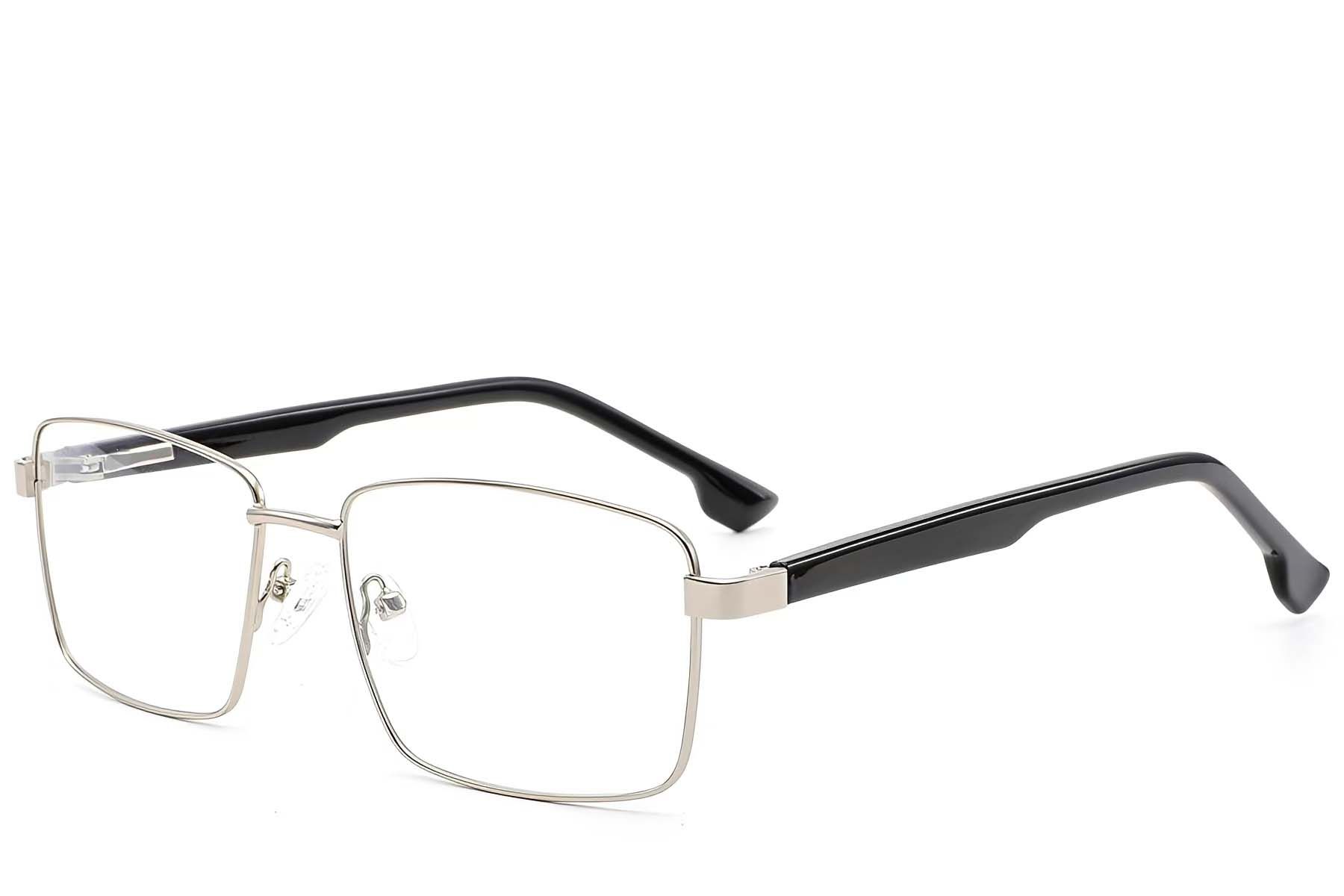 Rectangular Silver Metal Glasses #BS2012-1591