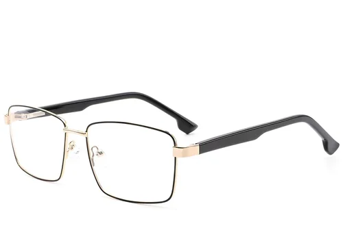Lunettes rectangulaires en métal noir #BS2012-1592