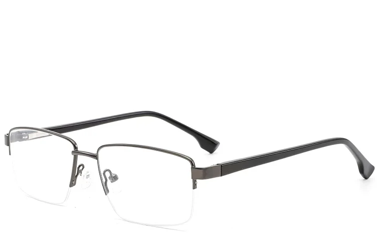 Gafas de metal gris con montura semi al aire #BS2012-1594