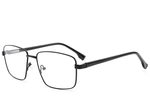 Lunettes rectangulaires en métal noir #BS2012-1599