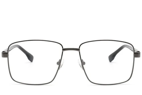 Lunettes rectangulaires en métal gris #BS2012-1600