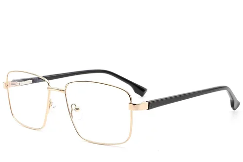 Lunettes rectangulaires en métal doré #BS2012-1601