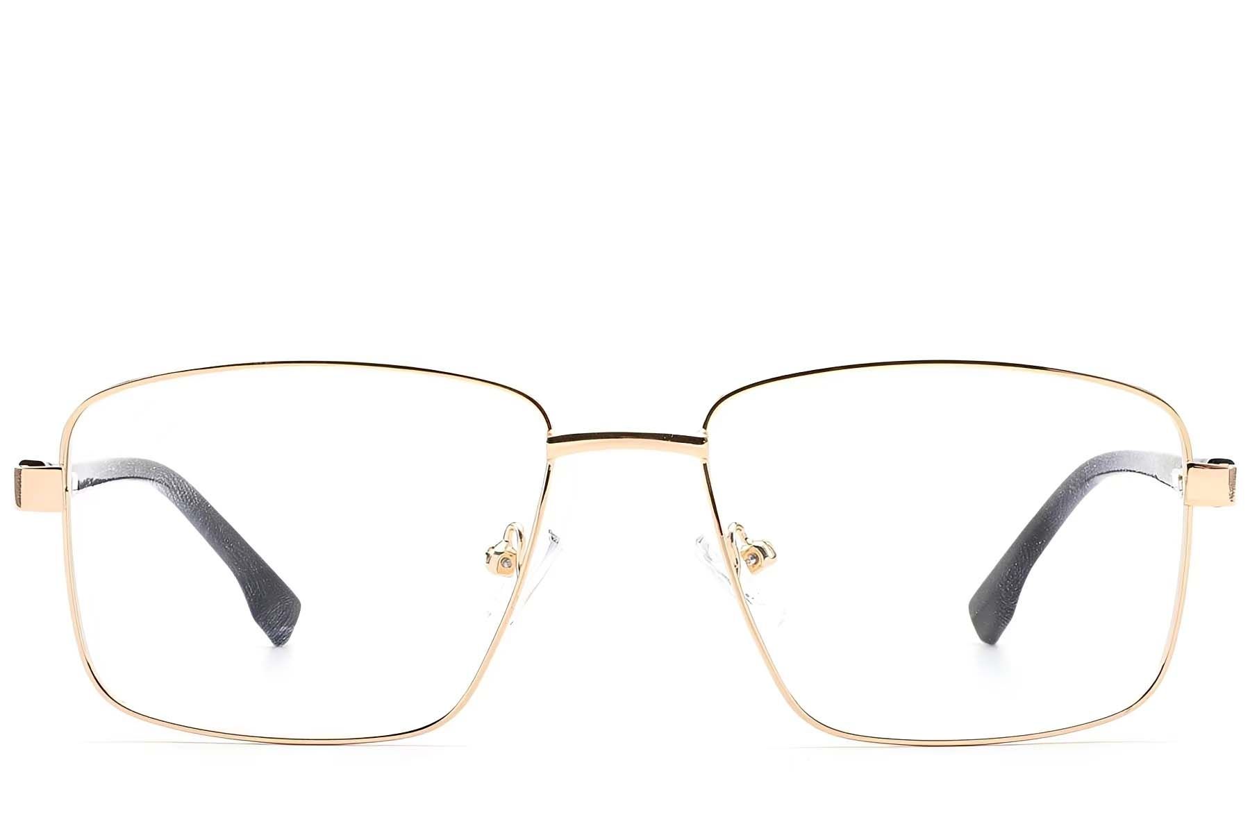 Lunettes rectangulaires en métal doré #BS2012-1601
