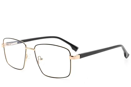 Lunettes rectangulaires en métal noir #BS2012-1604