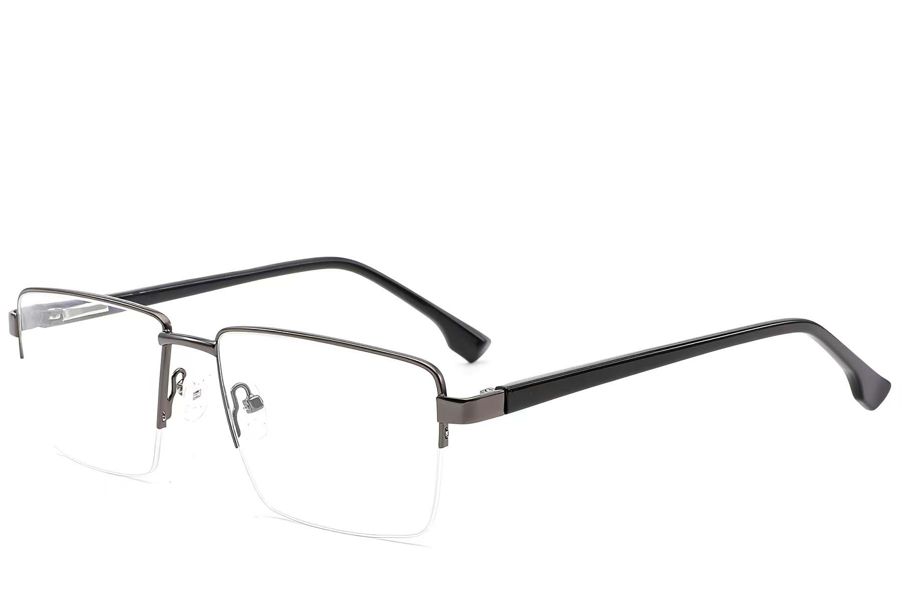 Occhiali semi-senza montatura in metallo grigio #BS2012-1606