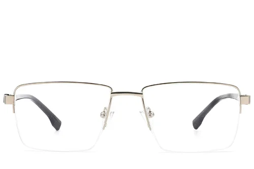 Lunettes semi-cerclées en métal argenté #BS2012-1609