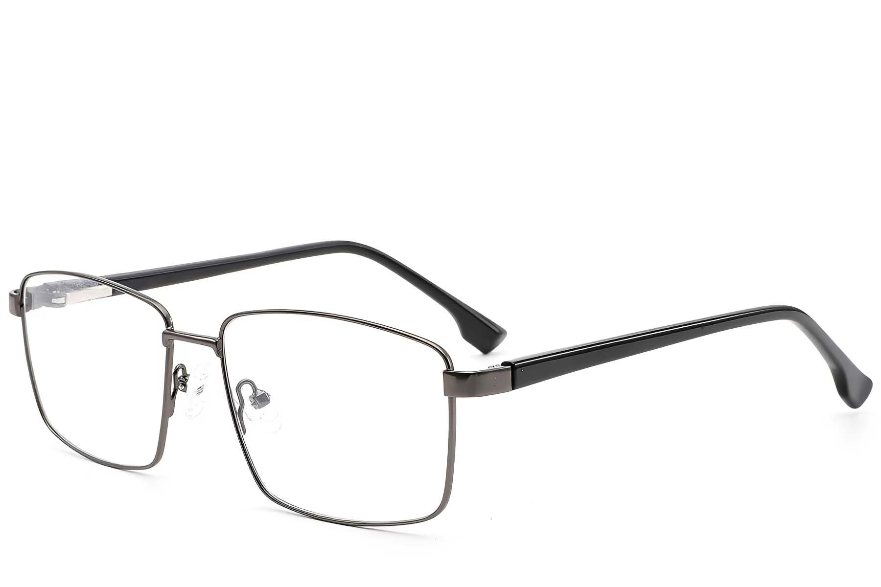 Rectangular Grey Metal Glasses #BS2012-1612