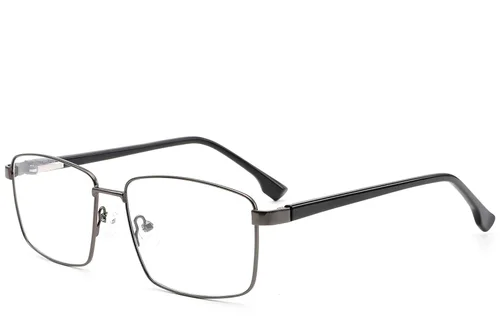Lunettes rectangulaires en métal gris #BS2012-1612