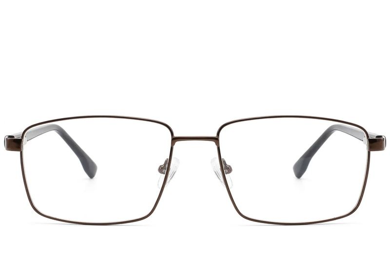 Rectangular Brown Metal Glasses #BS2012-1614