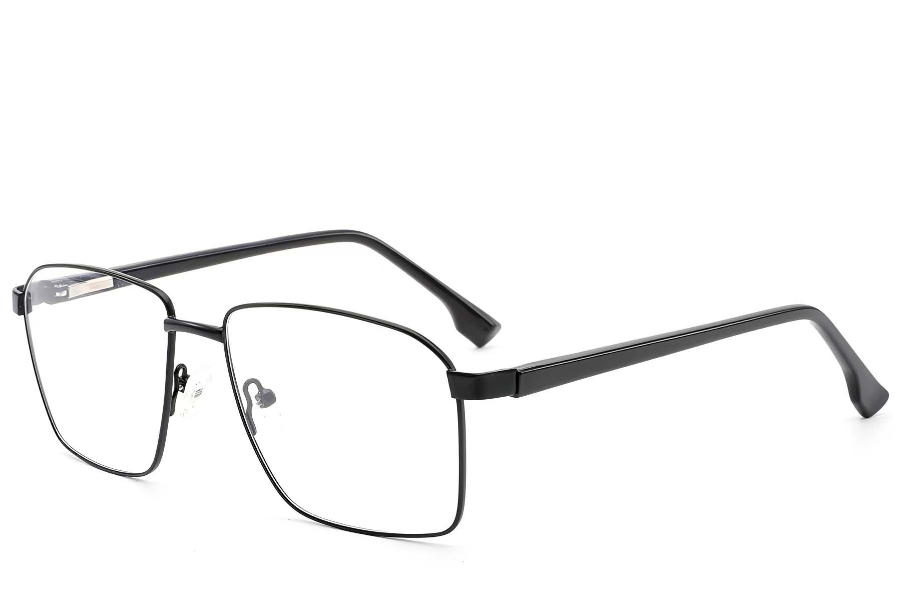 Rectangular Black Metal Glasses #BS2012-1617