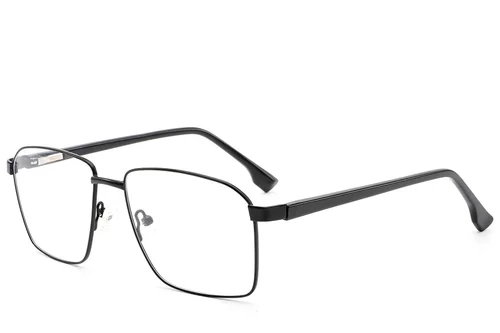 Lunettes rectangulaires en métal noir #BS2012-1617