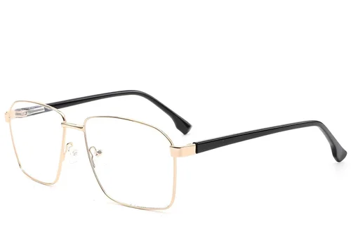 Lunettes rectangulaires en métal doré #BS2012-1619