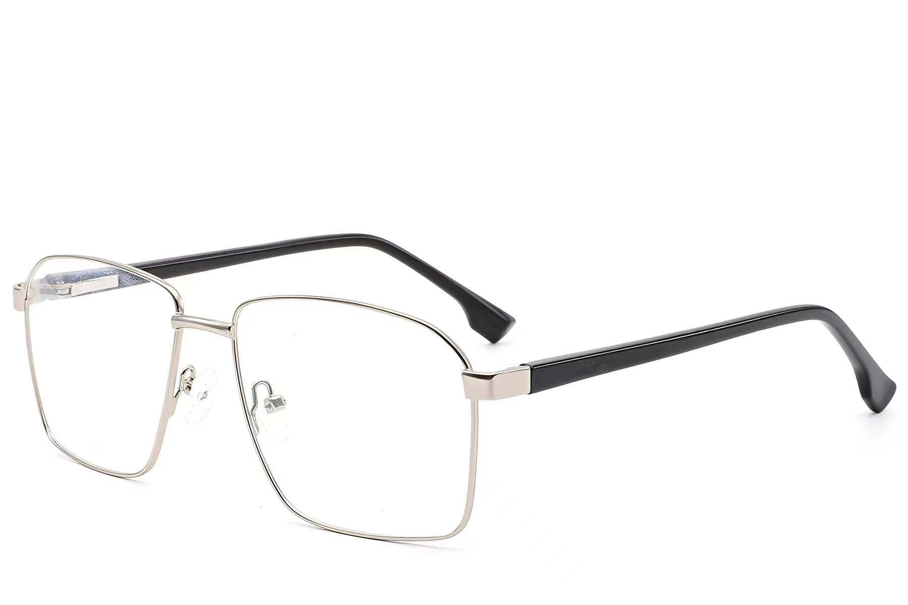 Rectangular Silver Metal Glasses #BS2012-1621