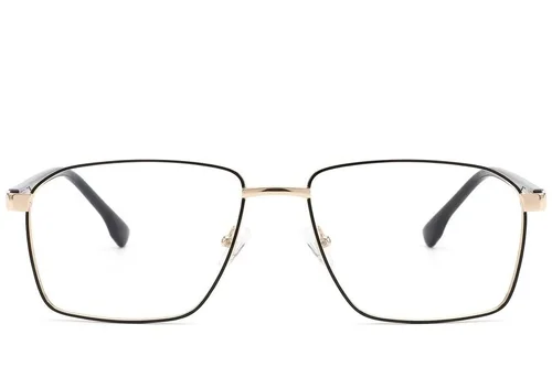 Lunettes rectangulaires en métal noir #BS2012-1622