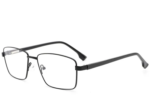 Lunettes rectangulaires en métal noir #BS2012-1623