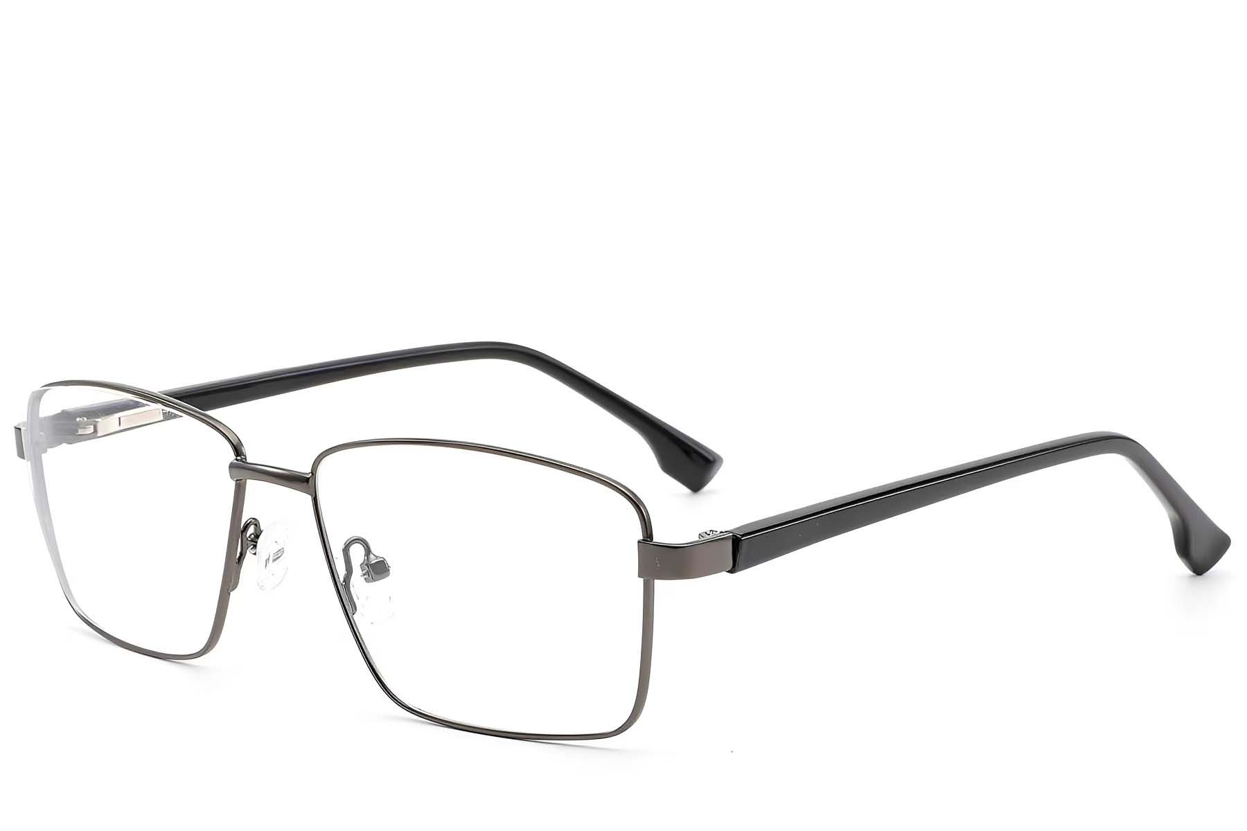 Rectangular Grey Metal Glasses #BS2012-1624