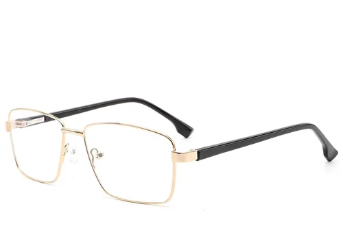 Lunettes rectangulaires en métal doré #BS2012-1625
