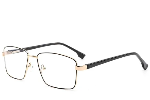 Lunettes rectangulaires en métal noir #BS2012-1628
