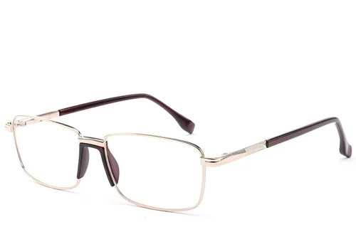 Lunettes rectangulaires en métal doré #BS2012-1634