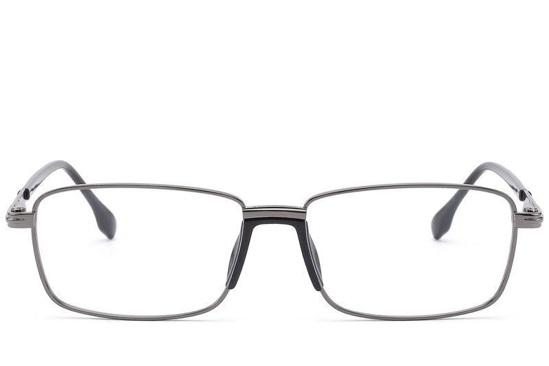 Rectangular Grey Metal Glasses #BS2012-1635