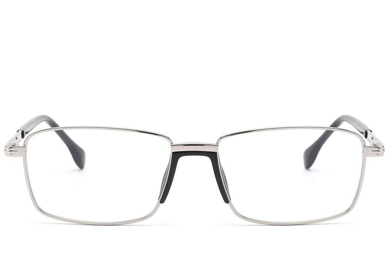 Rectangular Silver Metal Glasses #BS2012-1637