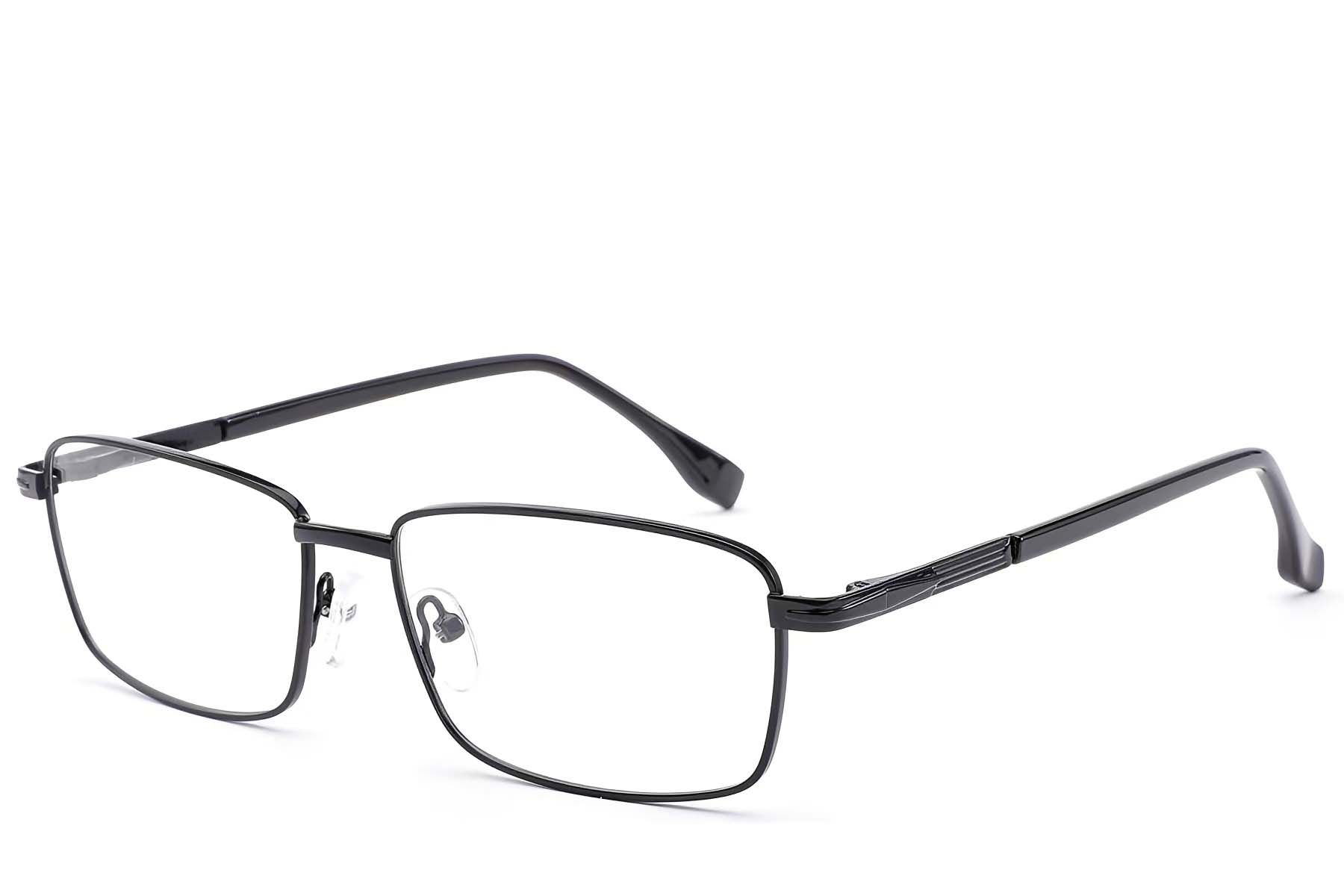 Rectangular Black Metal Glasses #BS2012-1641