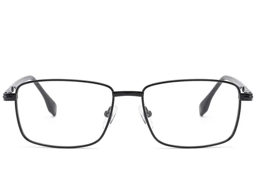 Lunettes rectangulaires en métal noir #BS2012-1641