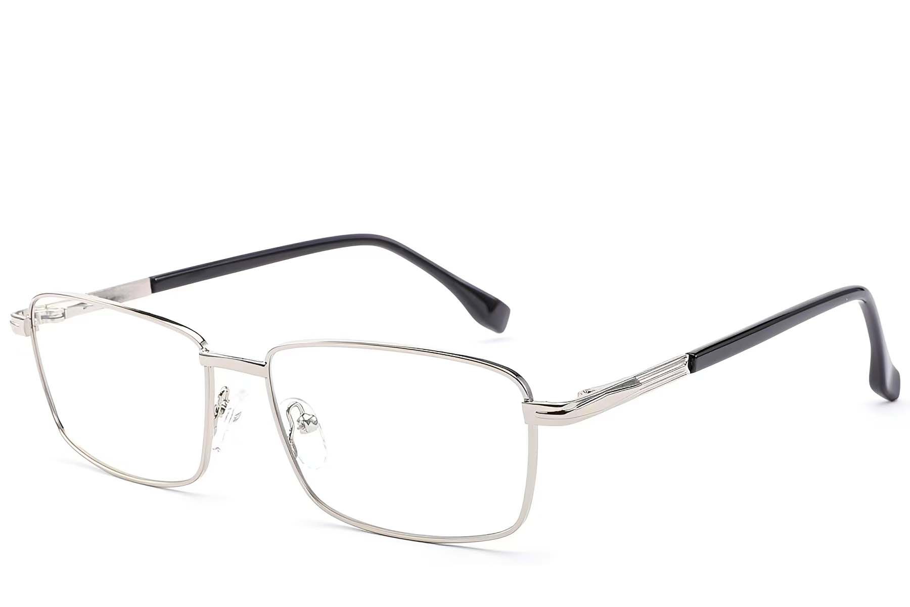 Rectangular Silver Metal Glasses #BS2012-1642
