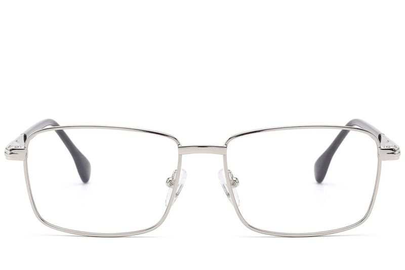 Rectangular Silver Metal Glasses #BS2012-1642