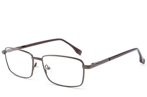 Lunettes rectangulaires en métal brun #BS2012-1643