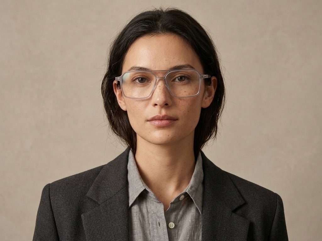 Aviator Grey Titanium Glasses #BS2012-1647