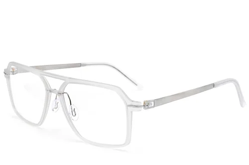 Aviator White Titanium Glasses #BS2012-1648